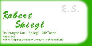 robert spiegl business card